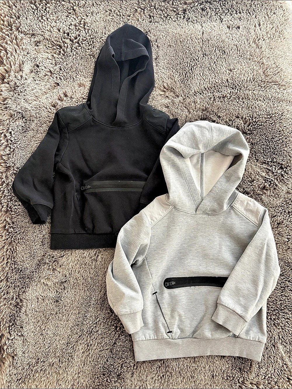 Old Navy Dynamic Fleece Hoodie Boys 2T Black & Gray Set